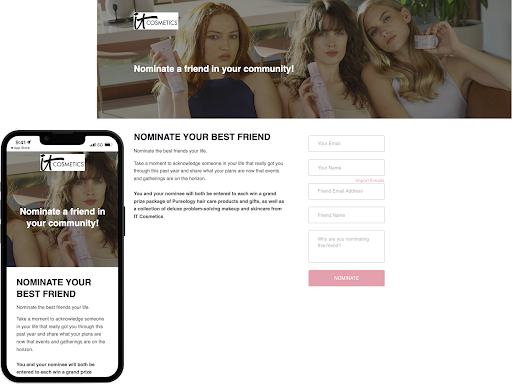 Screenshot showing Star Furniture makes use of Extole's microsite in their interior-designer-focused Refer A Friend program to deliver their Appointment Scheduling experience....