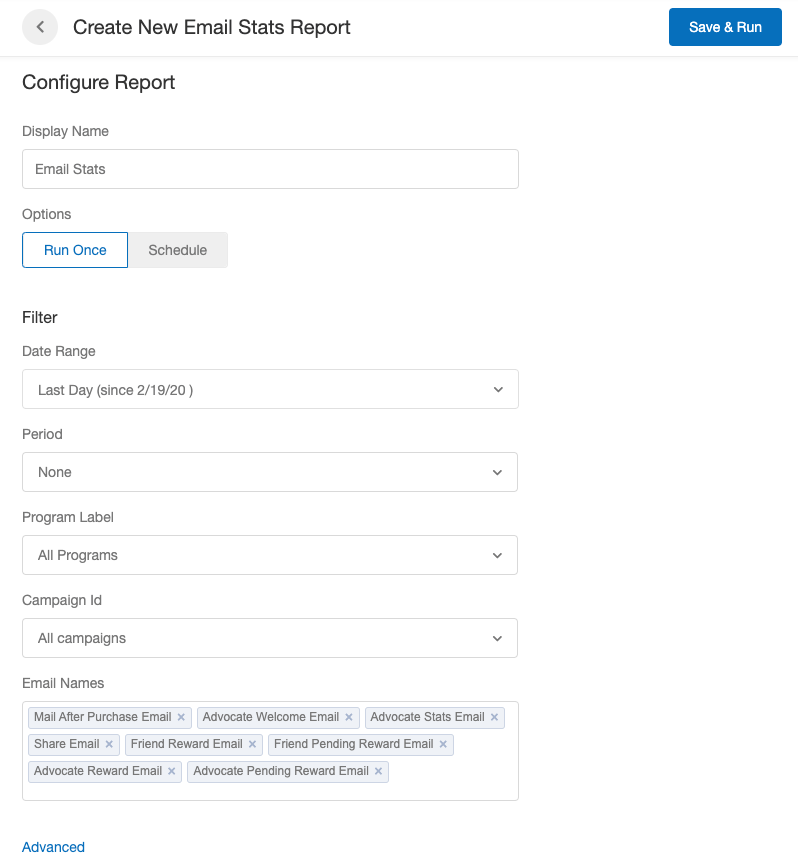 Screenshot showing An email being clicked means a user has landed on a promote destination or a share destination (most commonly, an Extole-hosted Microsite or an external URL...