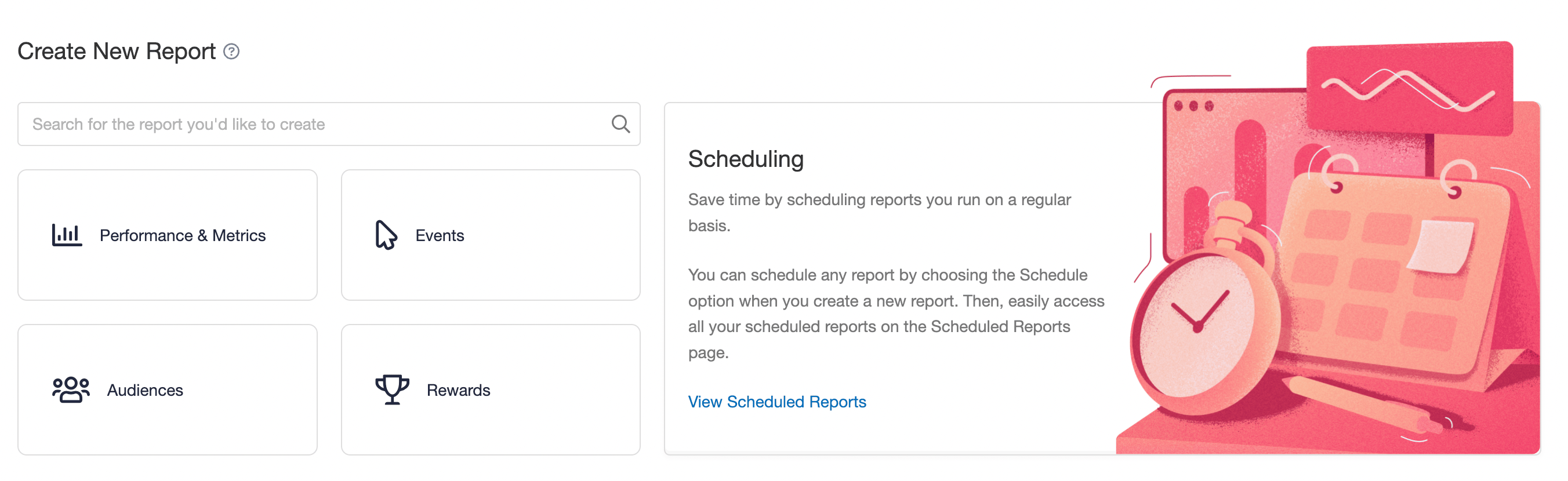 Reports Oveview page in the Extole platform