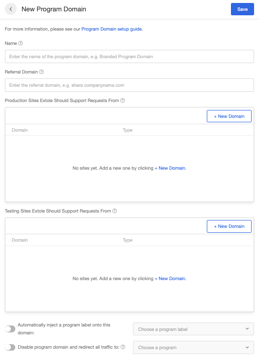 Screenshot showing On the creation page, you will see the following configuration options.