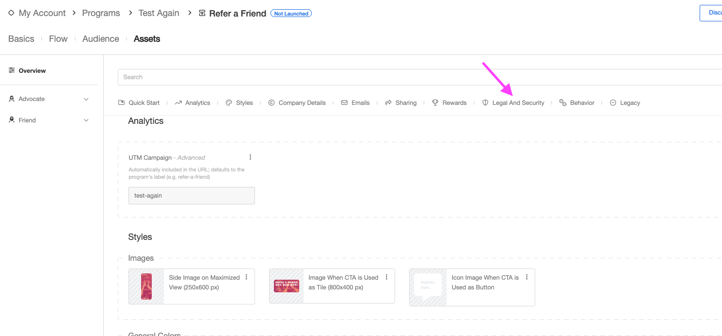 Screenshot showing Navigate to your Program and click Edit Creatives.