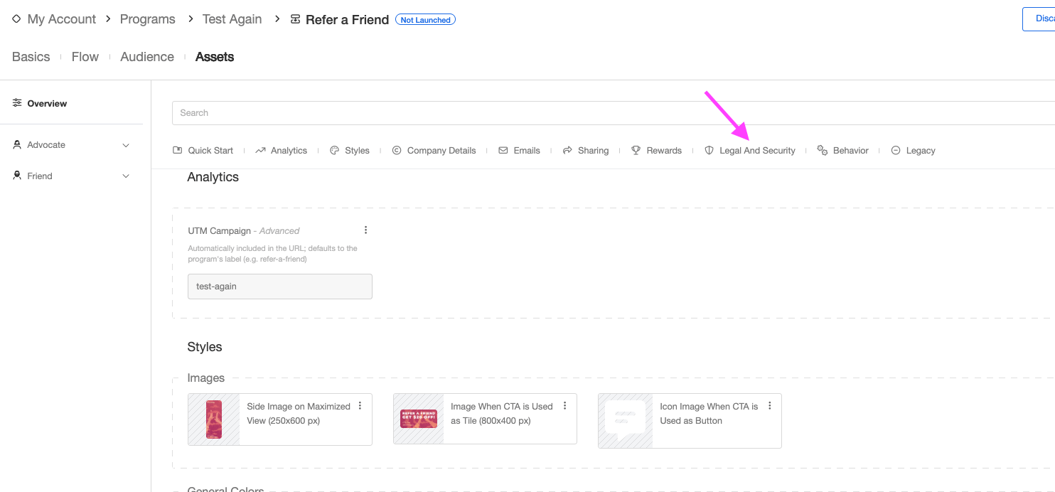 Screenshot showing Navigate to your Program and click Edit Creatives.