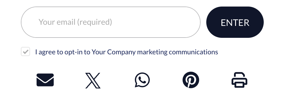 Screenshot showing Now, when the advocate is on their share experience and is deciding how to share, they can click on the printable form (a printer icon), which will open the...