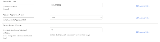 Screenshot showing Set your Orders Return Window to the number of days you allow orders to be returned after purchase.