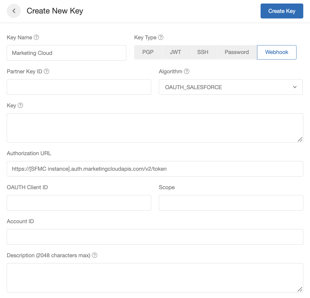 Screenshot showing OAUTH Client ID: The Client ID copied from SFMC