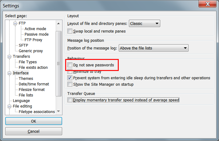 Screenshot showing Extole uses public keys instead of passwords, but this may cause the connection not to occur properly. To resolve this issue please go to Edit -> Settings ->...