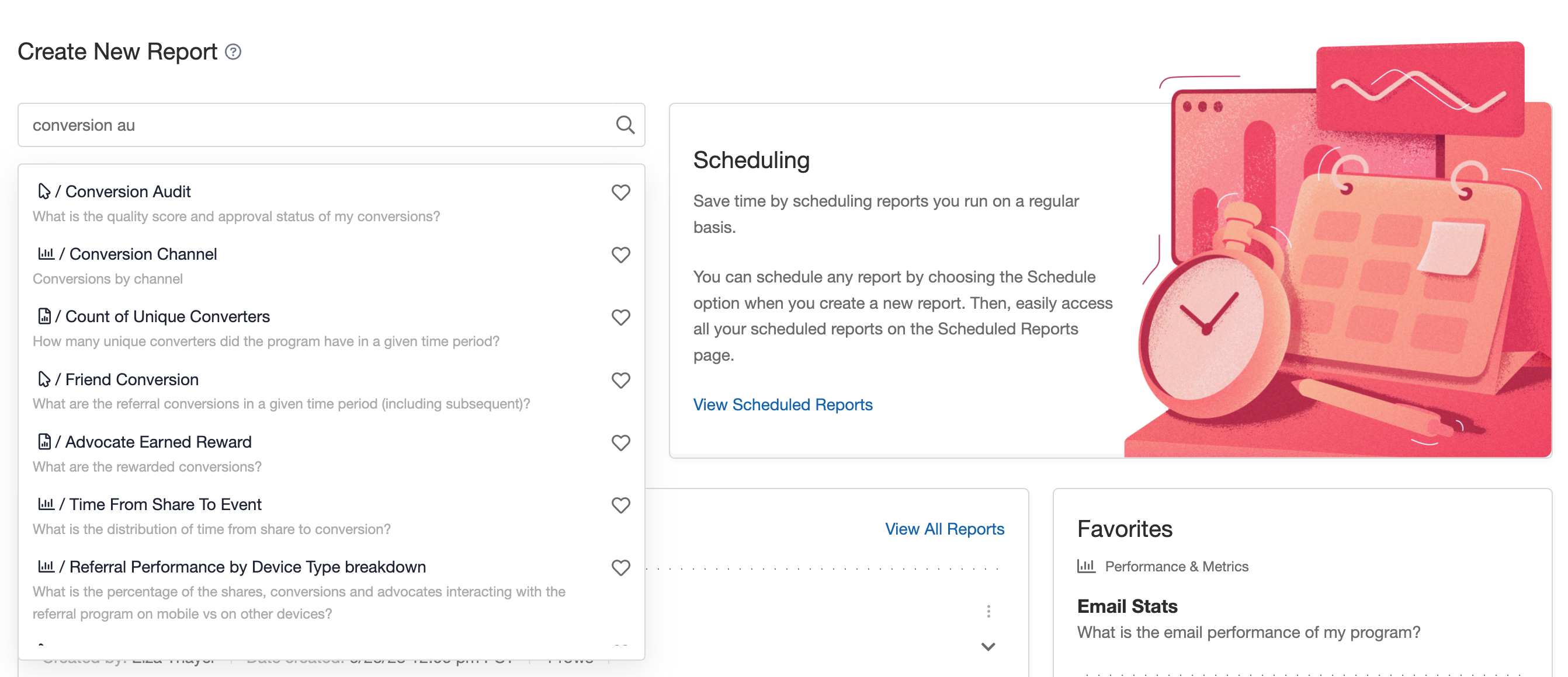 Screenshot showing If you would like a more general introduction to our reports, please reference our Reports Overview.