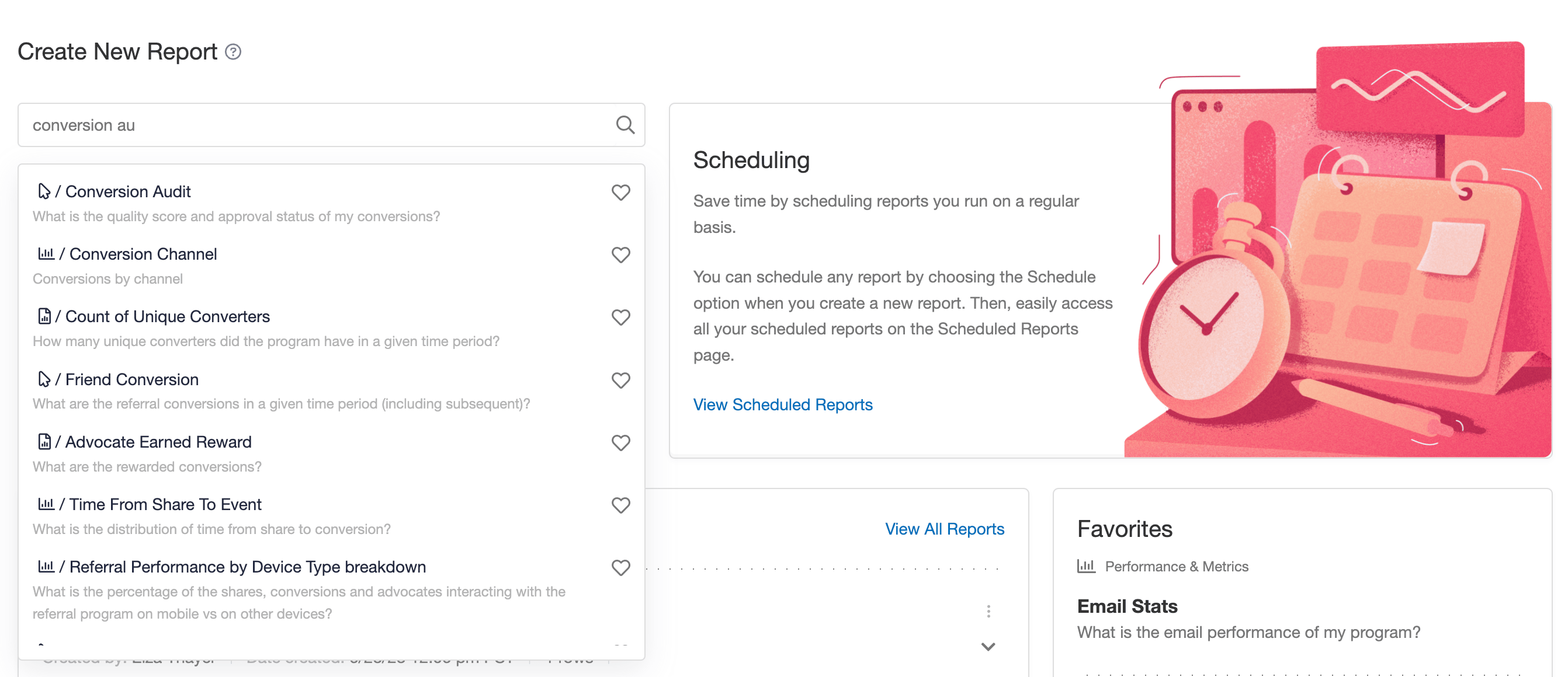 Screenshot showing If you would like a more general introduction to our reports, please reference our Reports Overview.