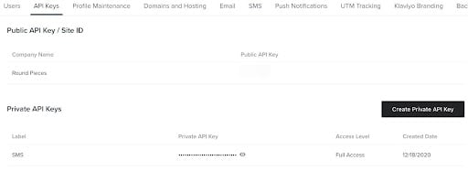 Screenshot showing Be sure to save the key in a safe location for later use.