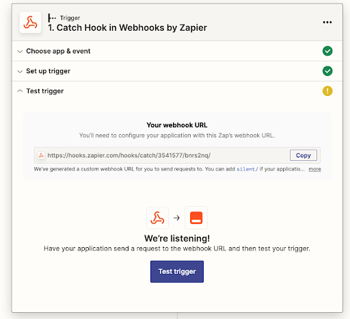 Screenshot showing Make sure to save your new action. The screenshots below will guide you through the process.