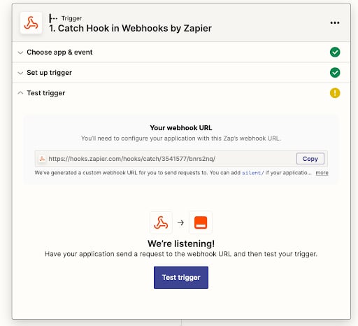 Screenshot showing Make sure to save your new action. The screenshots below will guide you through the process.