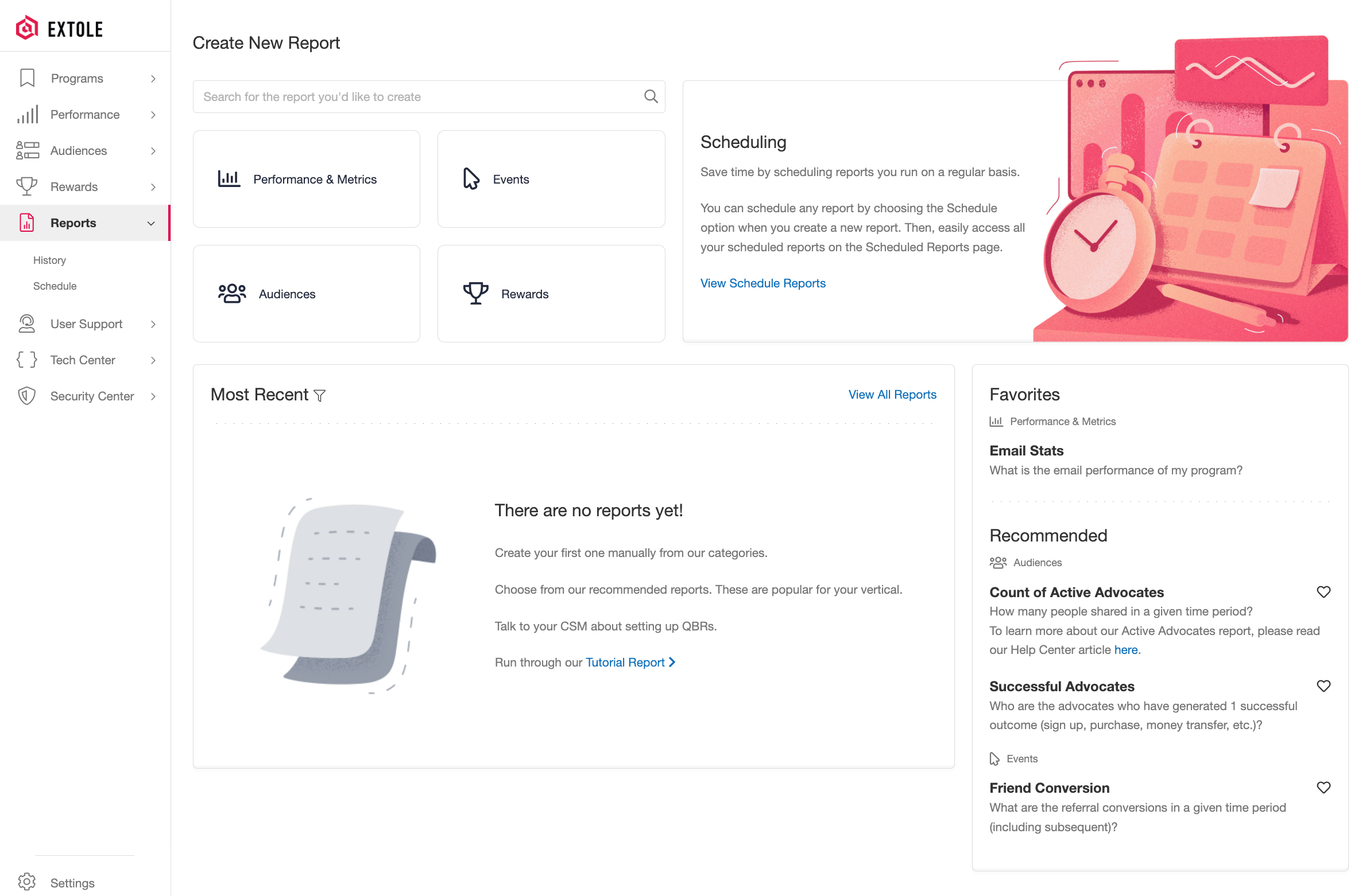 Screenshot showing Extole platform delivers the essential part of successful growth and engagement programs: quick, accurate, and rich reporting. All data accumulated by your...