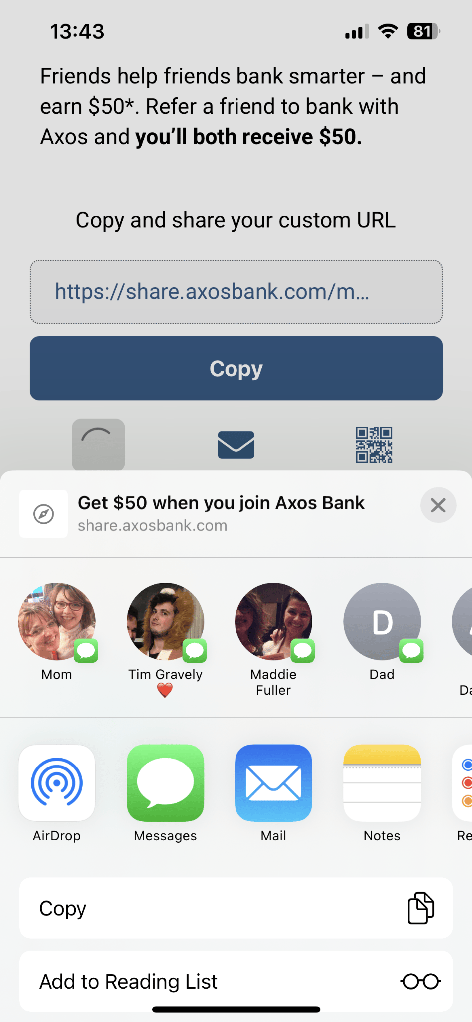 Screenshot showing >