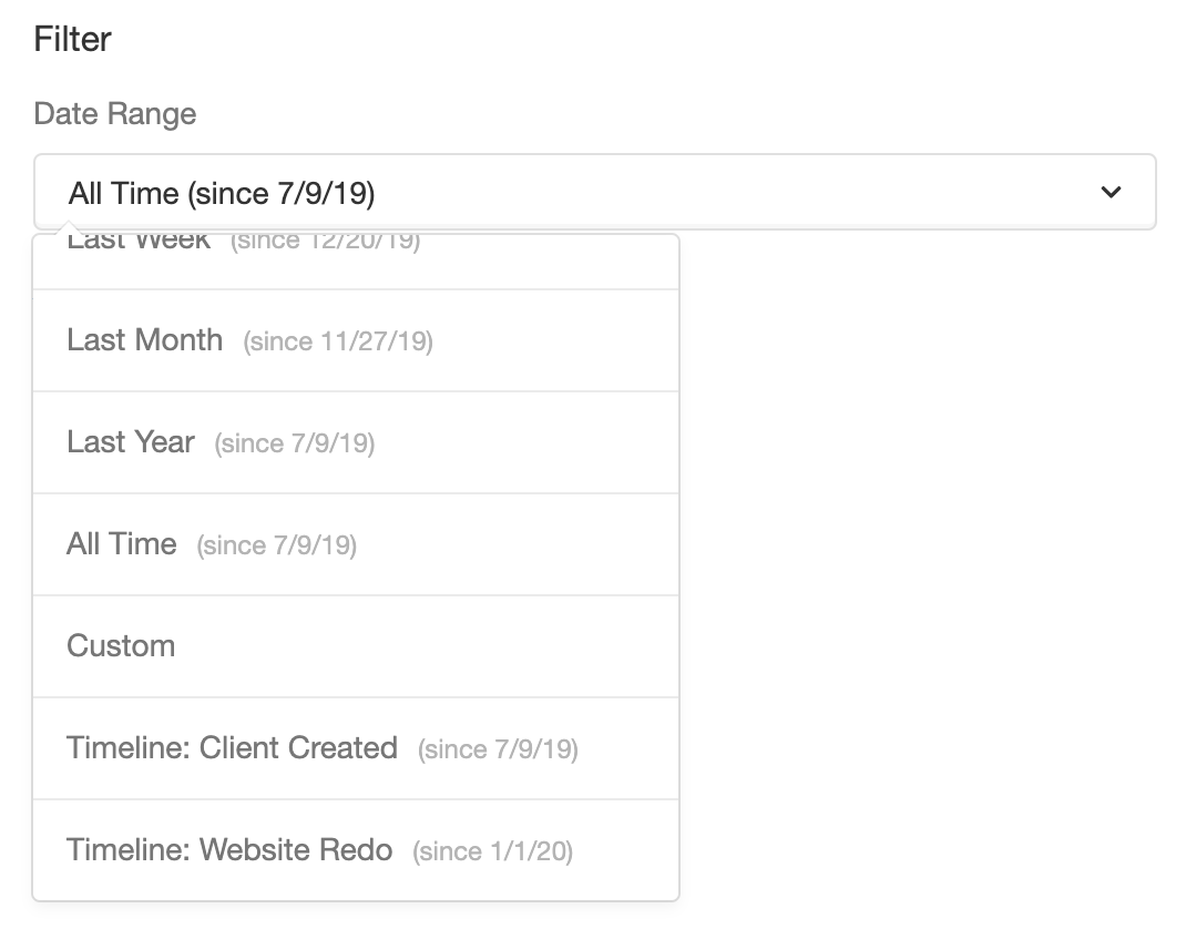 Screenshot showing Account-level dates are great for tracking changes to your business as a whole. For example, maybe you redid your website on January 1st, 2020. You can...