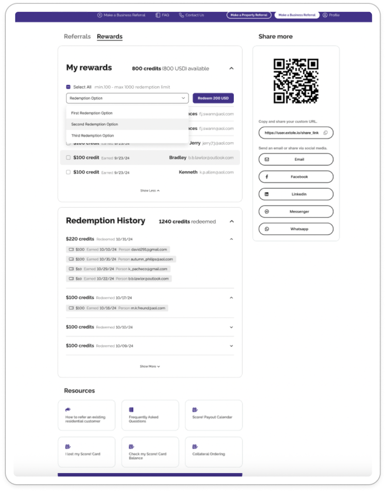 Screenshot showing Embedded version