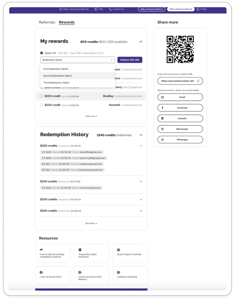 Screenshot showing Embedded version