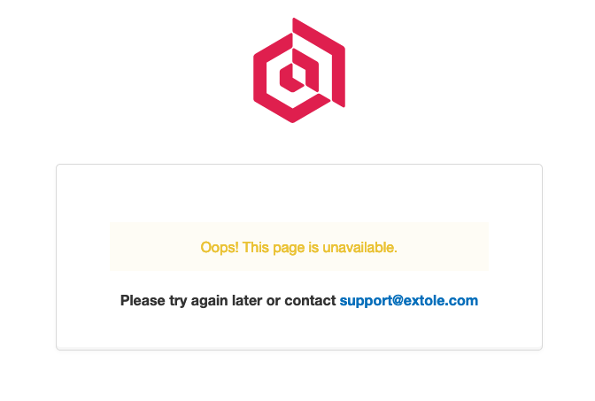 Screenshot showing If you received an email invite or password reset link and are seeing the error message below