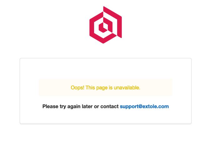 Screenshot showing If you received an email invite or password reset link and are seeing the error message below