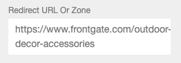 Redirect URL or Zone Variable