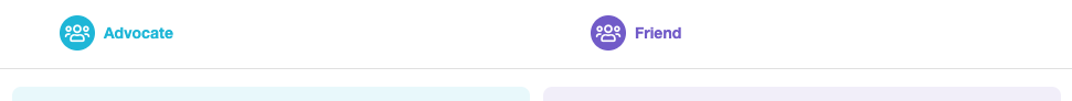 Screenshot showing Roles represent the people who participate in your campaign. These are the columns on the Flow Builder, such as Advocate and Friend.