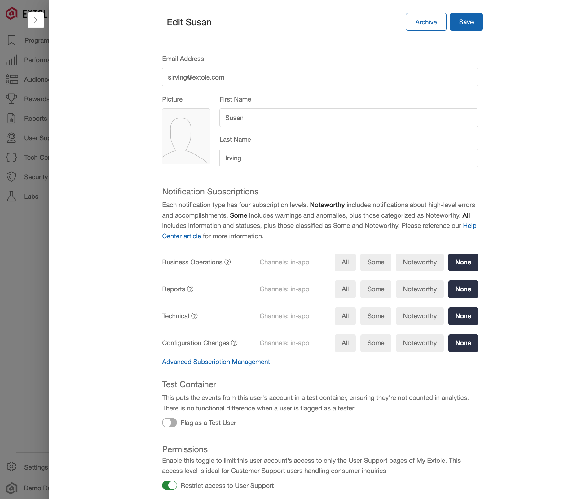 Screenshot showing Hit the Save button in the top right.