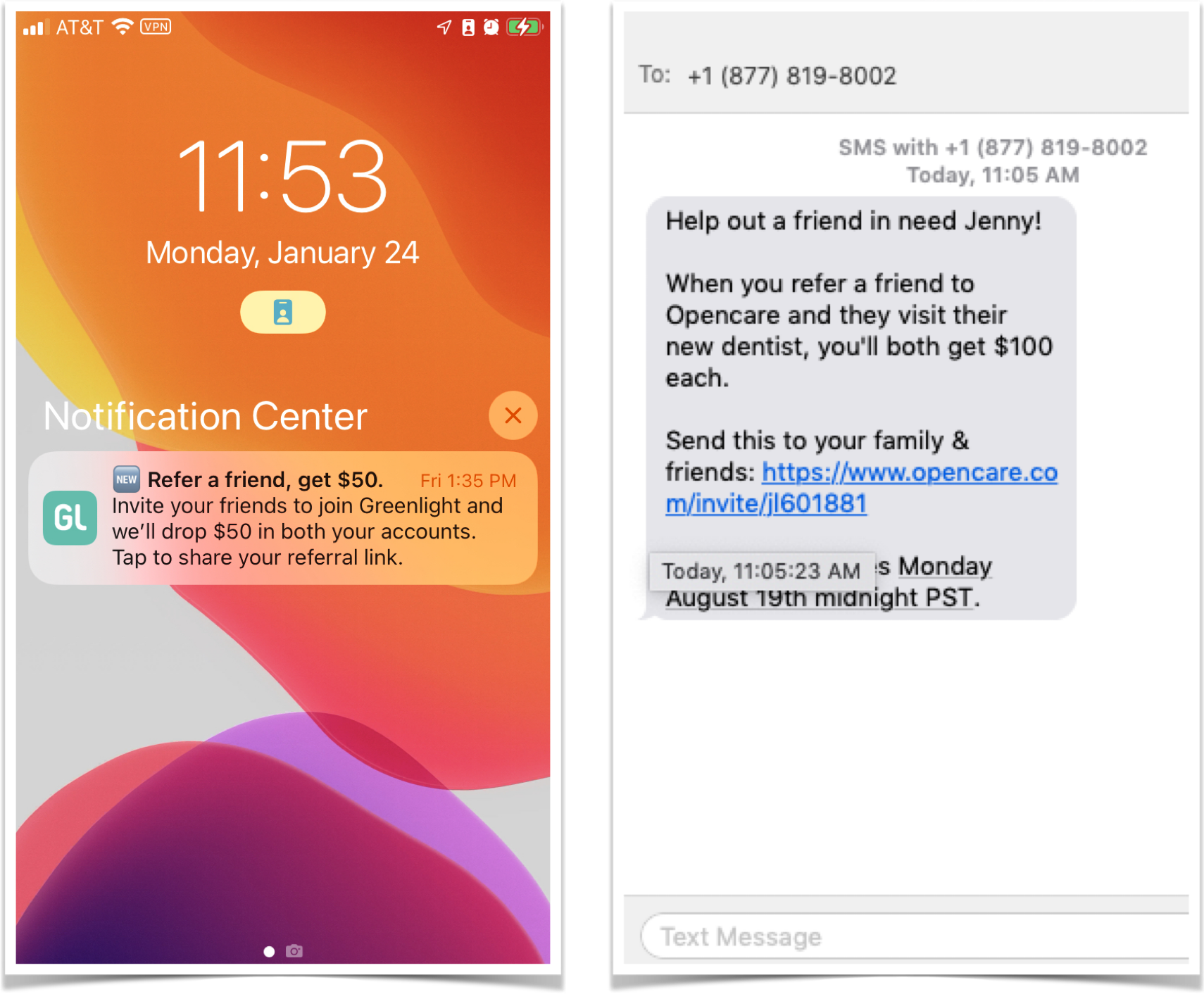 Screenshot showing Get right in front of your customers with SMS and push notification marketing of the campaign. These initiate immediate and easy sharing. Once they get their...