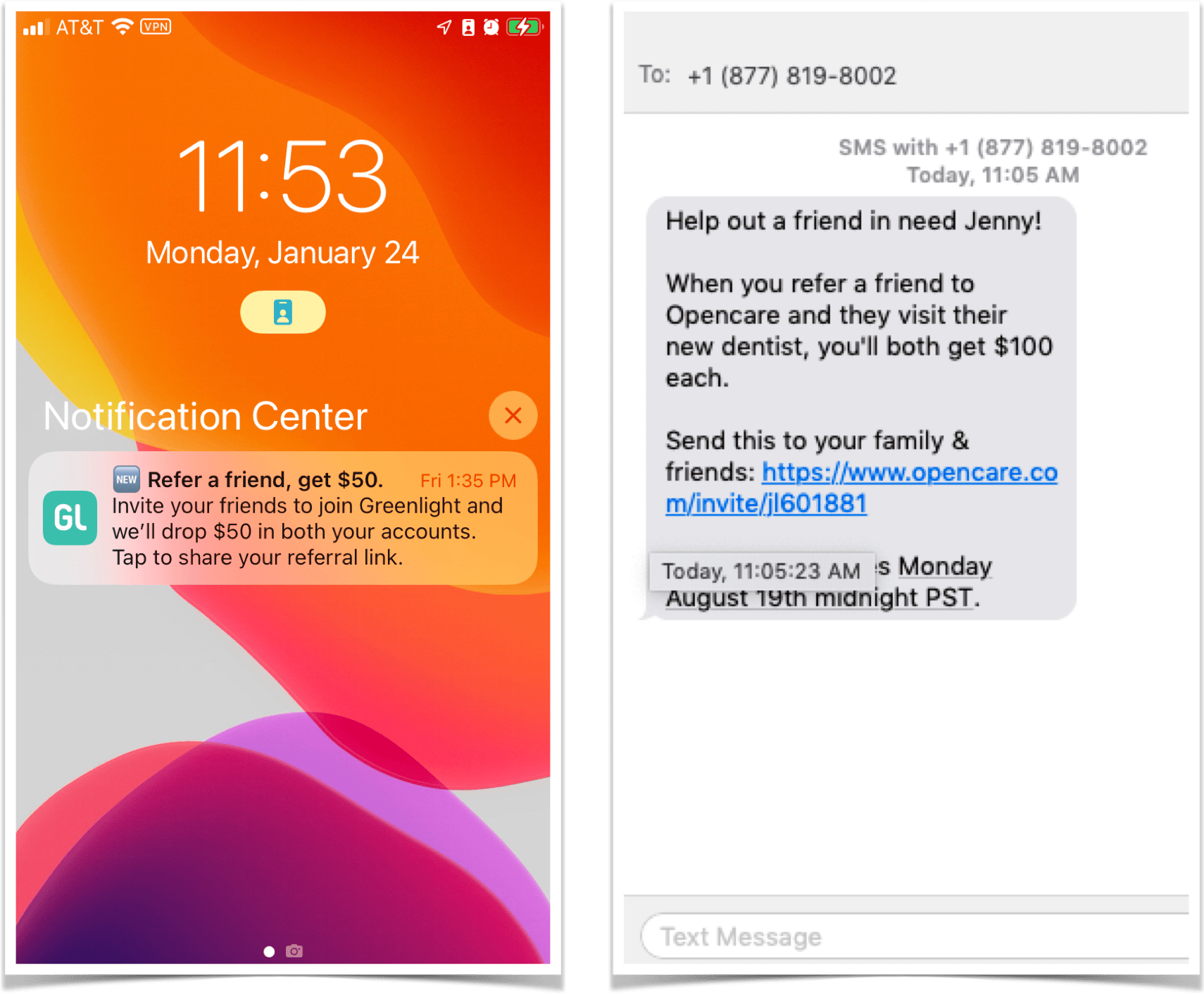 Screenshot showing Get right in front of your customers with SMS and push notification marketing of the campaign. These initiate immediate and easy sharing. Once they get their...
