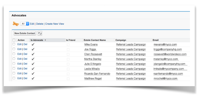 Screenshot showing Use advocate and friend data to power CRM and ESP driven marketing initiatives. These integrations can be backend, file-driven, or share time depending on...