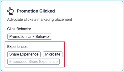 Screenshot showing An experience is creative content served by Extole, typically via tag, directly on your site to facilitate key moments in your customer flows. You can find...