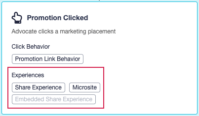 Screenshot showing An experience is creative content served by Extole, typically via tag, directly on your site to facilitate key moments in your customer flows. You can find...