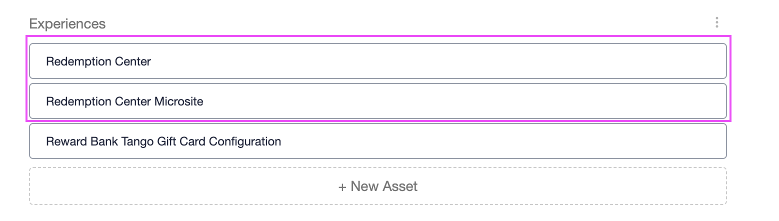 Screenshot showing The 'Redemption Center Microsite' simply redirects to the Redemption Center zone, so you only need to update one of them.