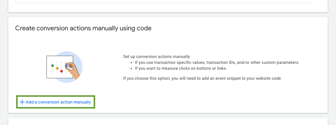 Add a conversion action manually