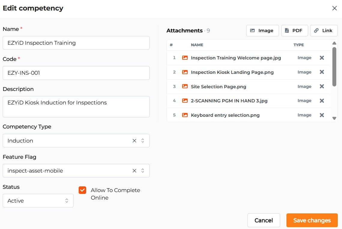 Competency Edit Page Competency Edit Page