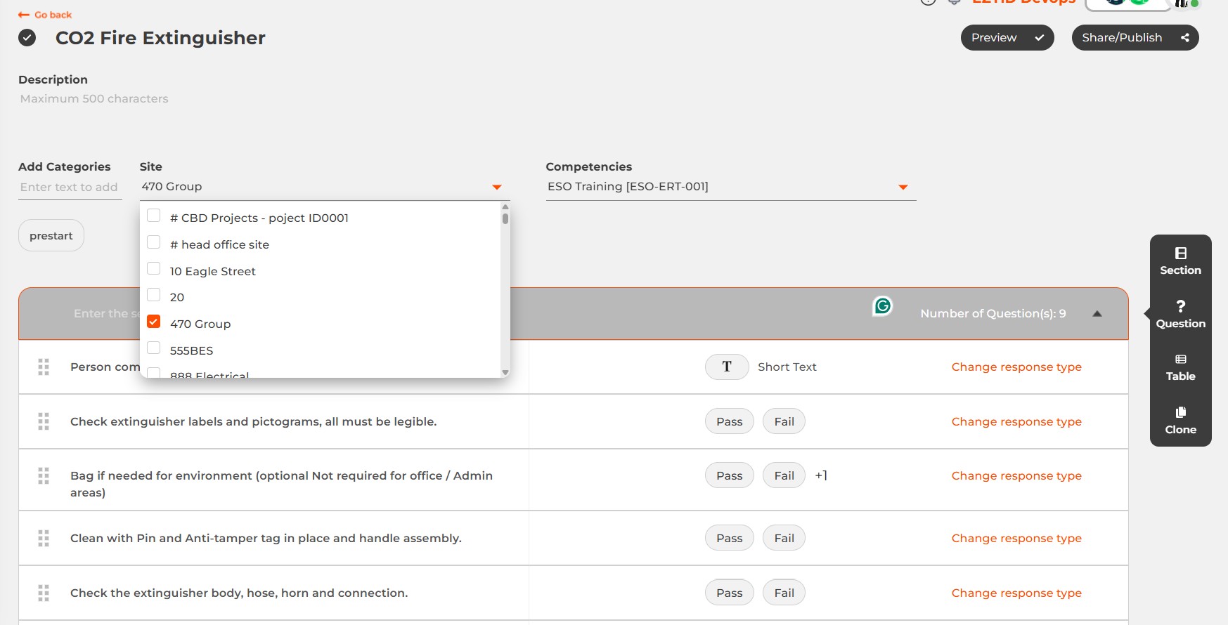 Checklist Competency And Site Restrictions