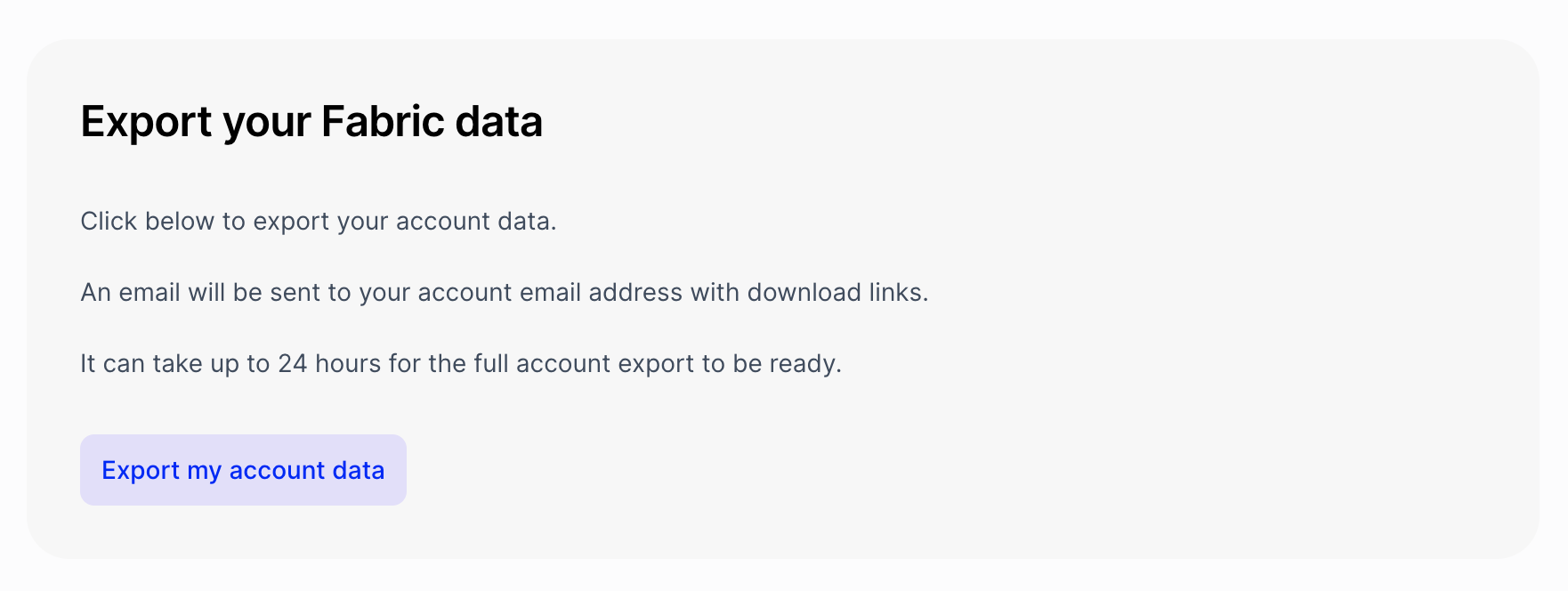 Exporting - Fabric User Guide