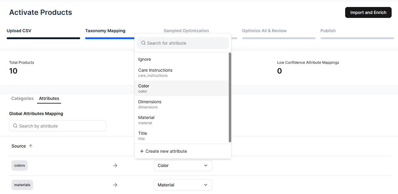 Create New Product Category UI