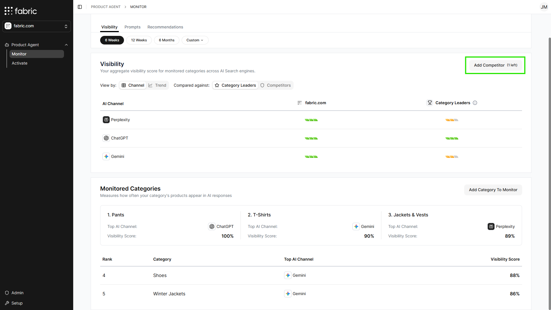 Click Add Competitor
