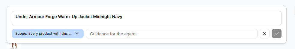 Editing an attribute UI