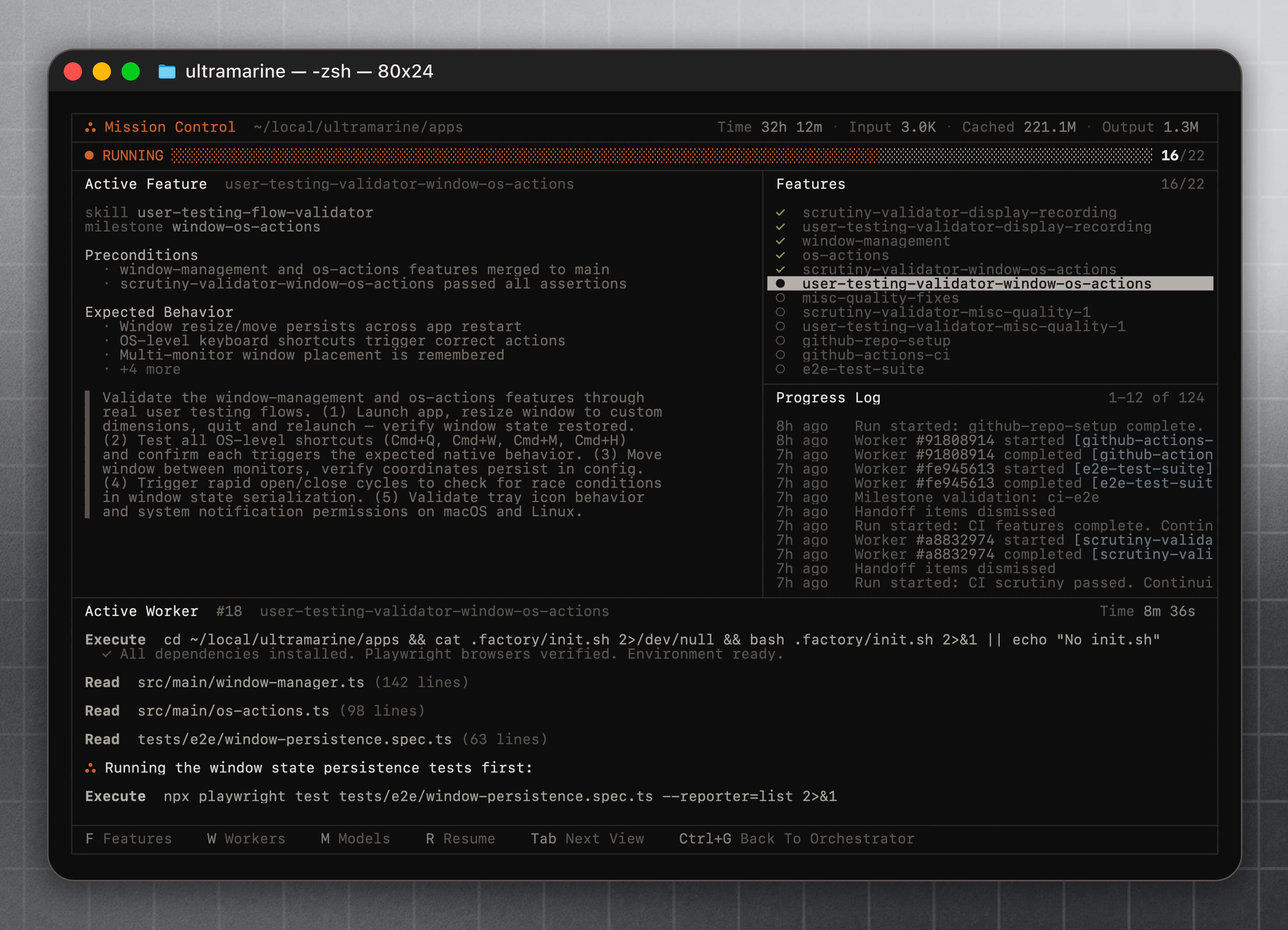Mission Control orchestration view