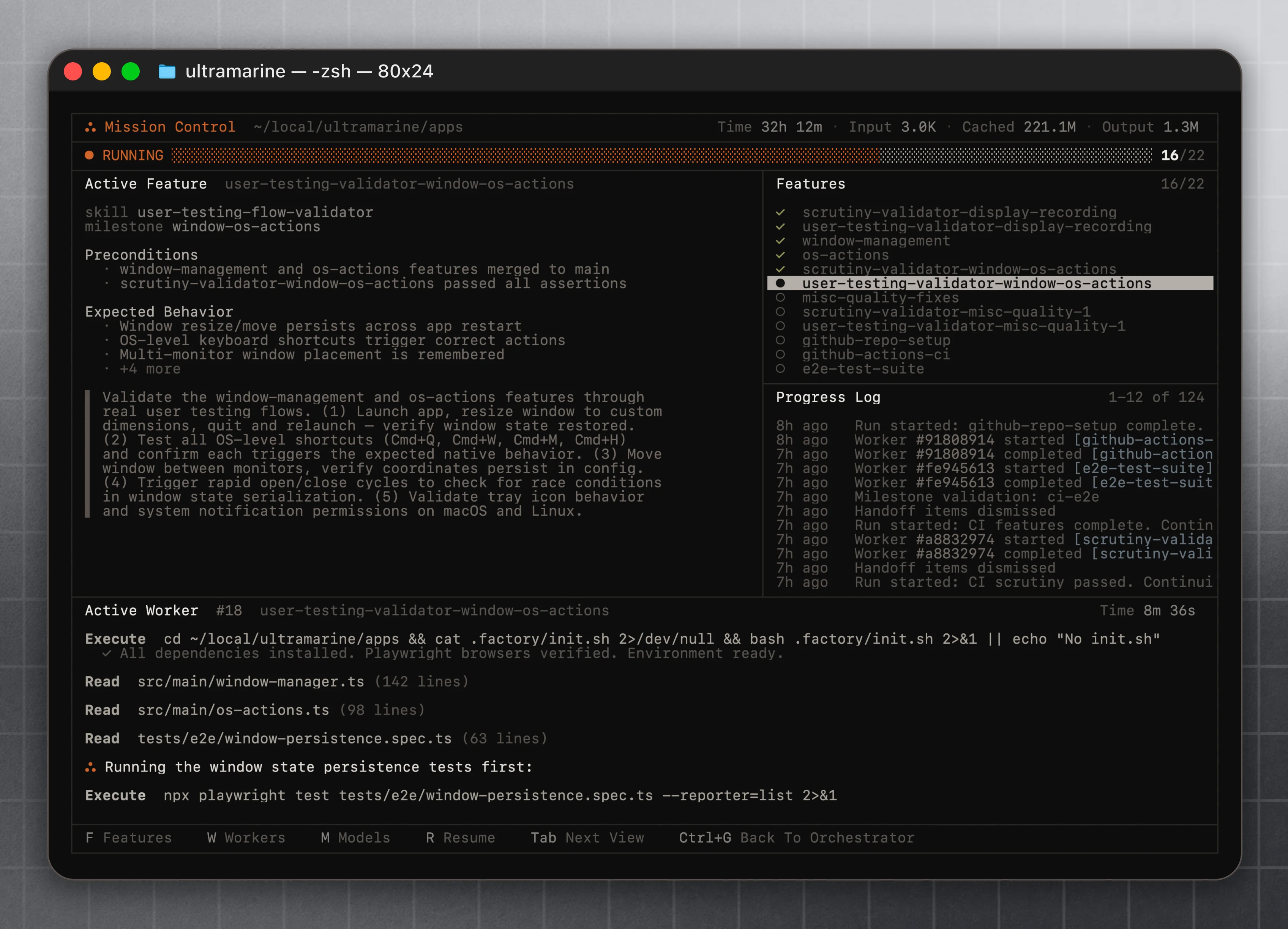 Mission Control orchestration view