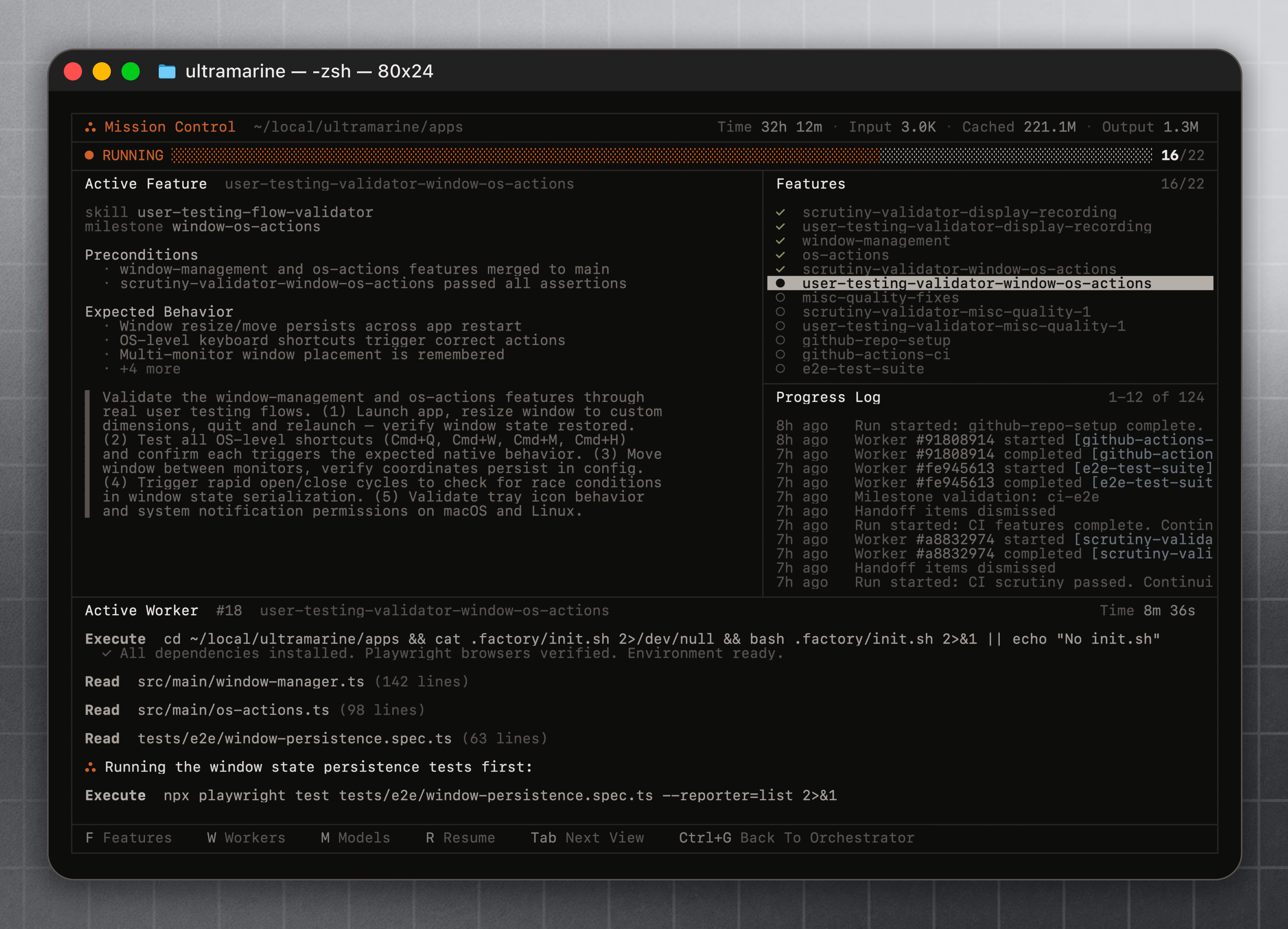 Mission Control orchestration view