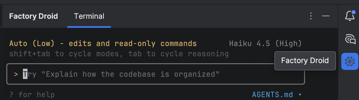 Factory Droid plugin in IntelliJ IDEA