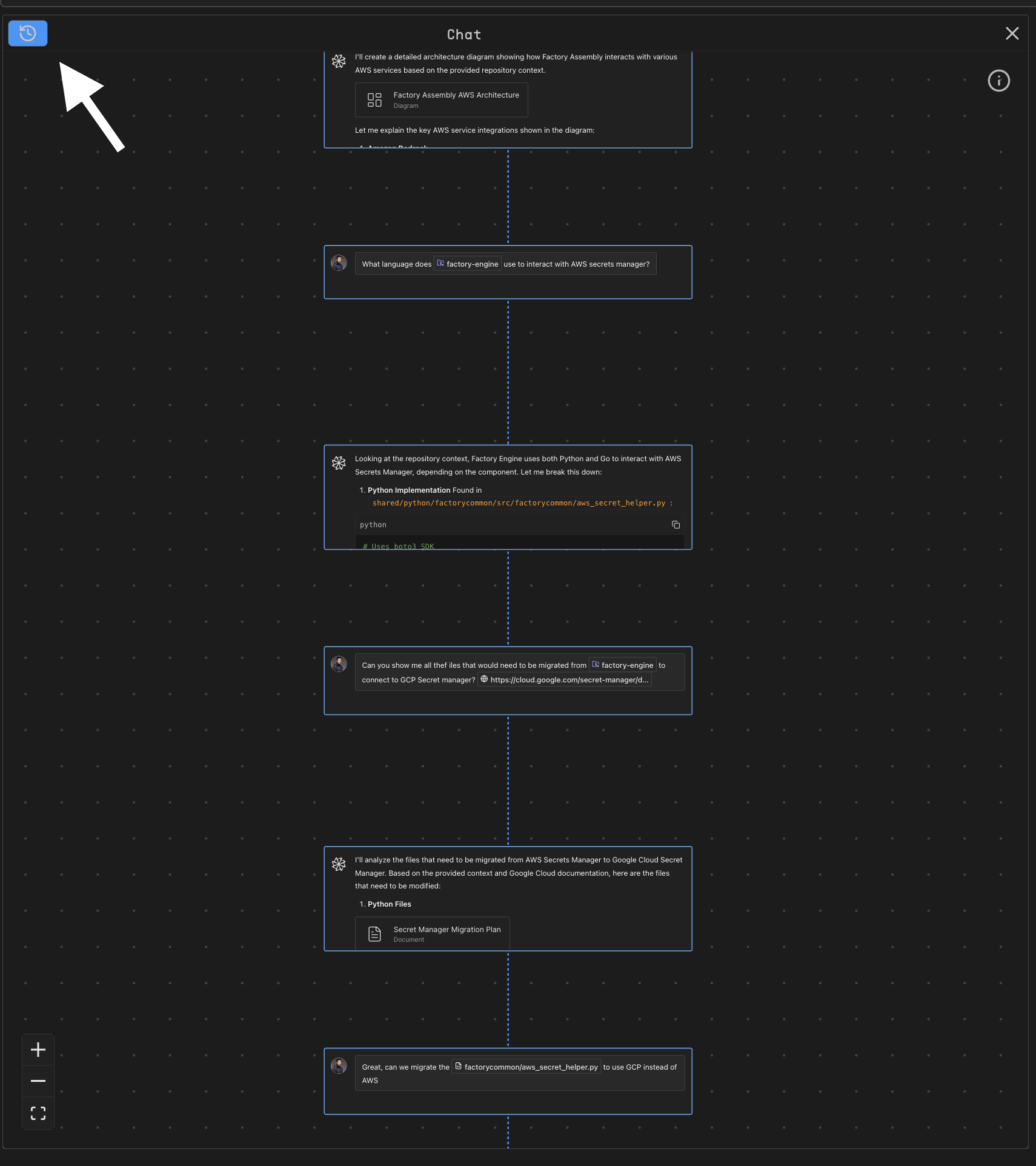 Chat History Panel
