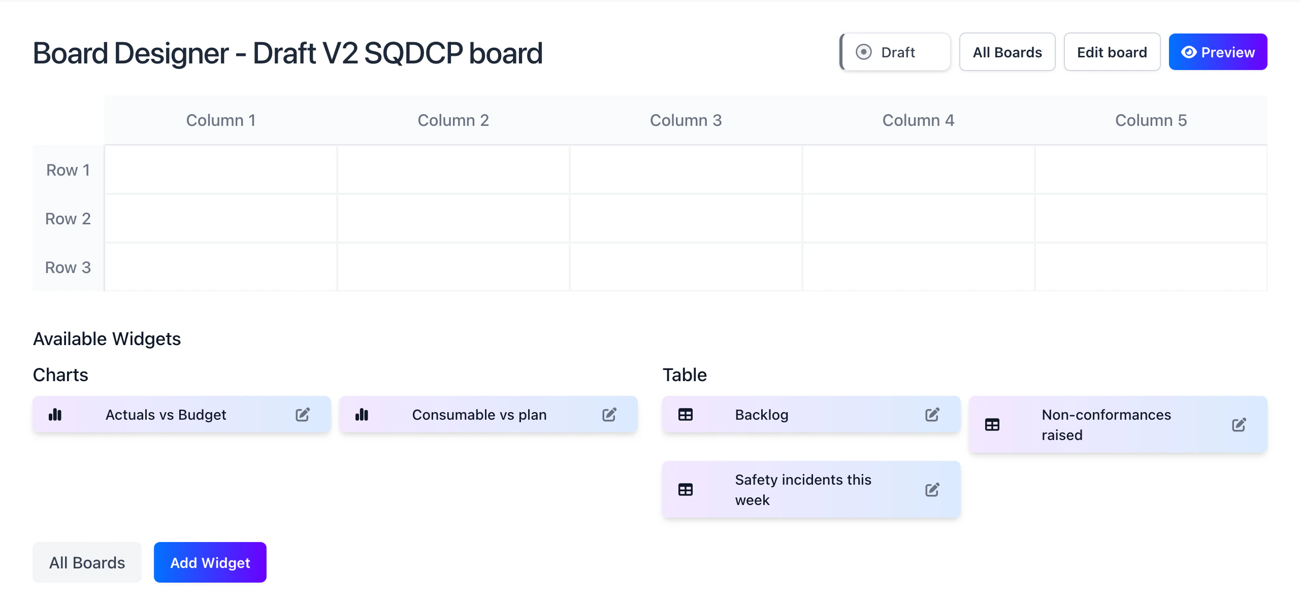 Board designer screenshot