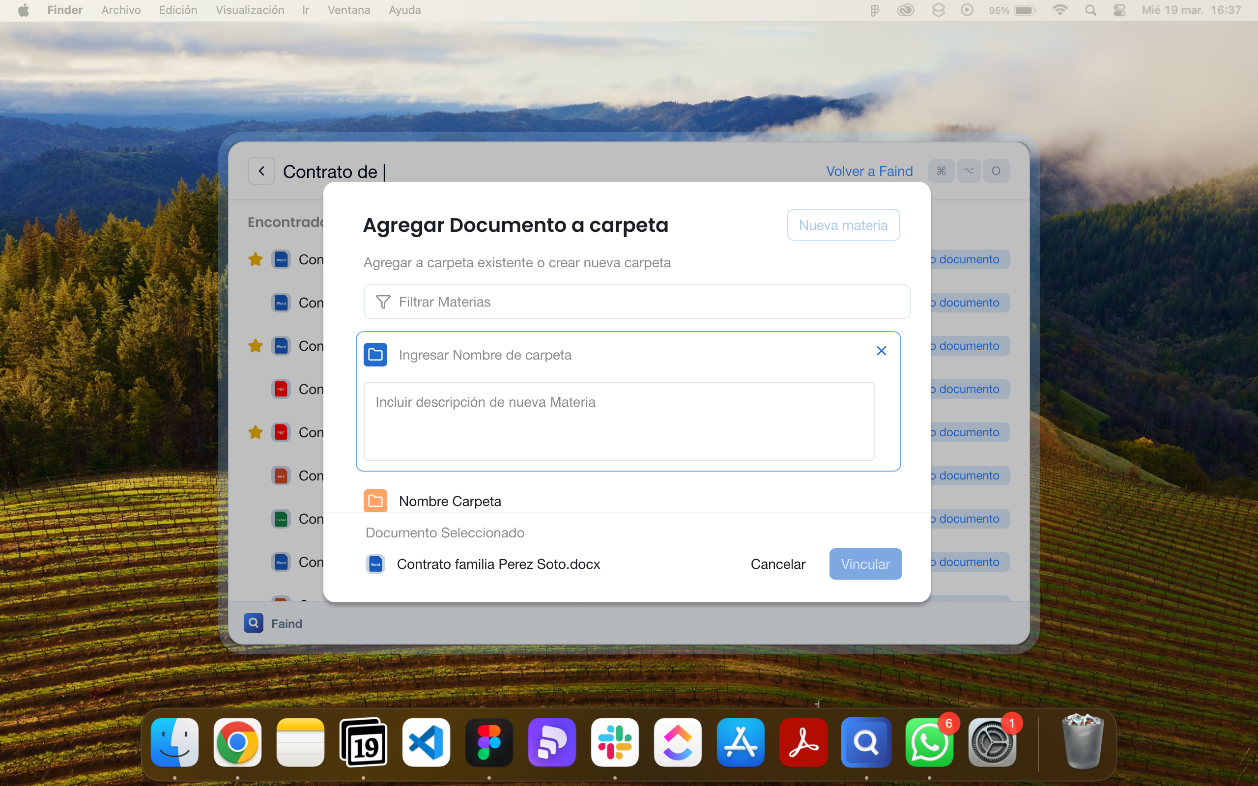 Formulario de nueva materia