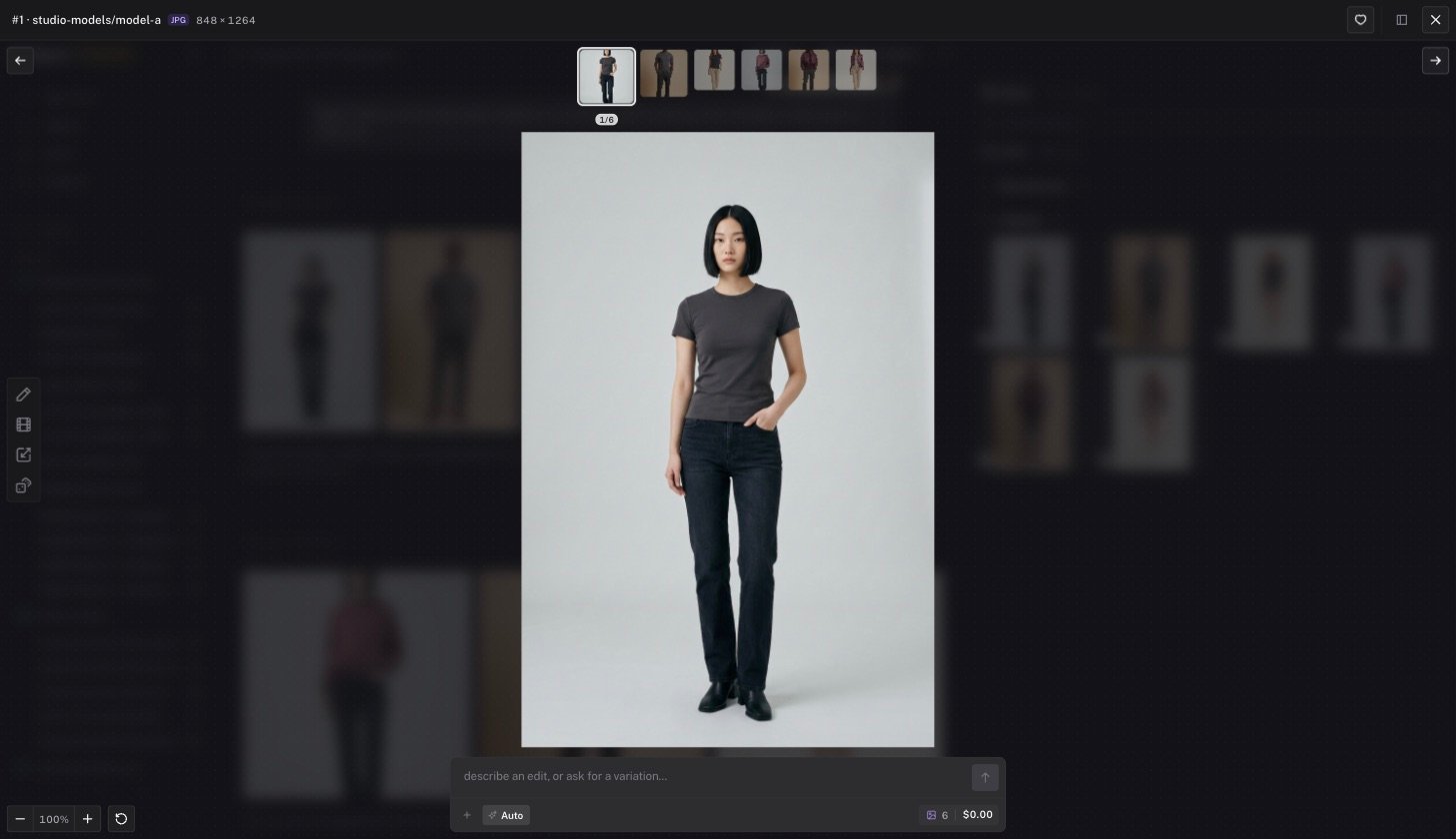 The media viewer with the filmstrip, the image toolbar on the left, and the edit composer at the bottom