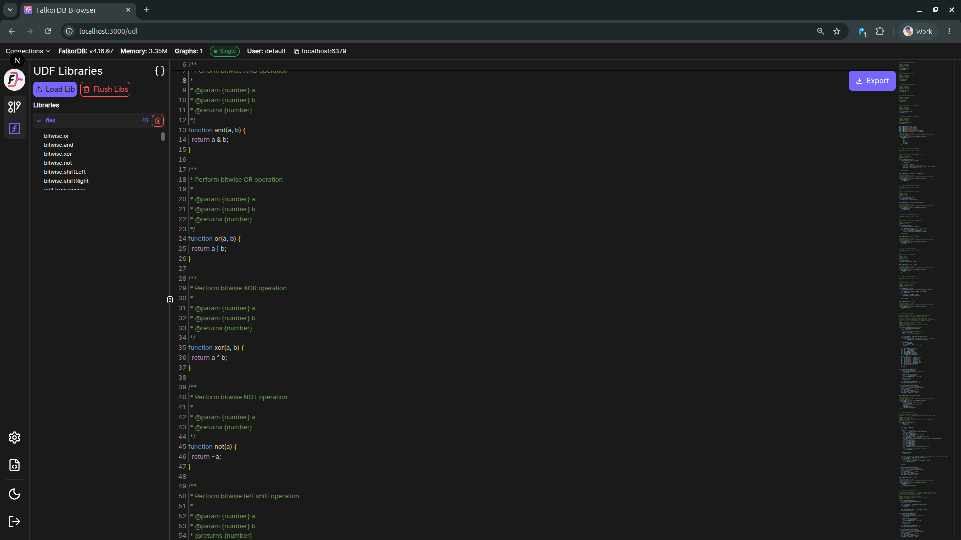 UDF libraries page