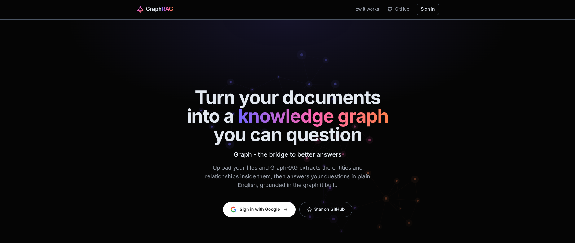 GraphRAG Server: turn your documents into a knowledge graph you can question
