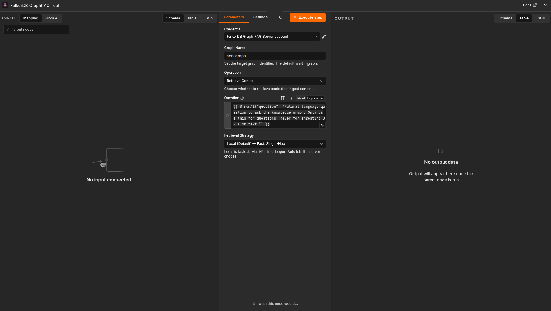 AI Agent tool configuration