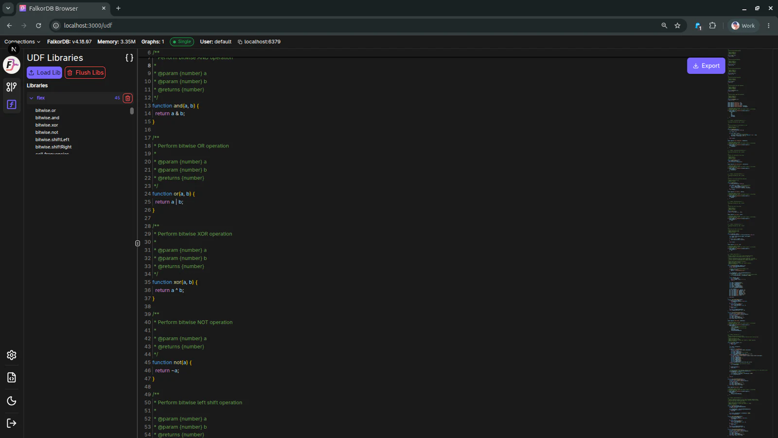 UDF libraries page